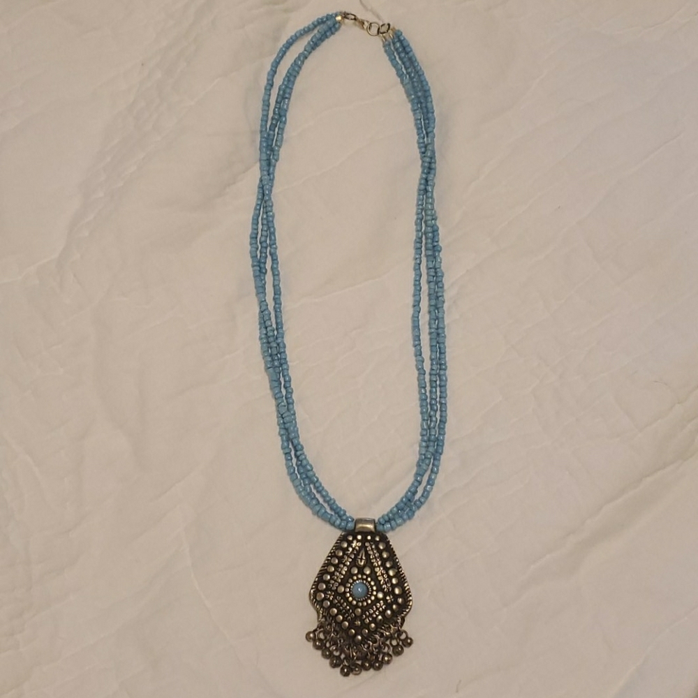 Beaded southwestern style necklace